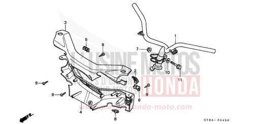 TUYAU DE GUIDON/REVETEMENT DE GUIDON PK50L de 1990